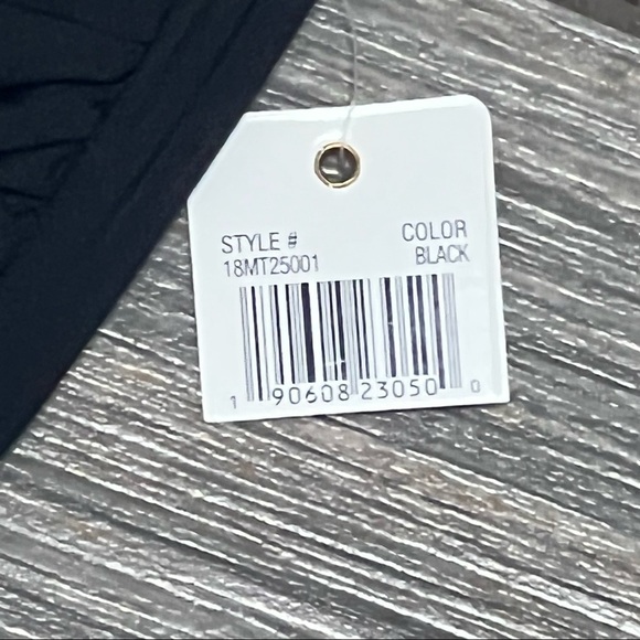 NWT Anne Cole Black Tankini Top XS Twist Front Bandeaukini Swim Swimsuit Top - Picture 8 of 10